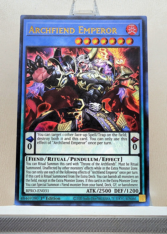 Yugioh! 1x Archfiend Emperor (BPRO - Ultra Rare) 1st Edition