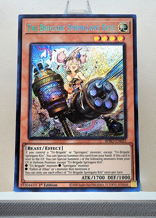 Yugioh! 1x Tri-Brigade Springans Kitt (BPRO - Secret Rare) 1st Edition