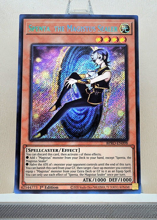Yugioh! 1x Spenta, the Magistus Sealer (BPRO - Secret Rare) 1st Edition