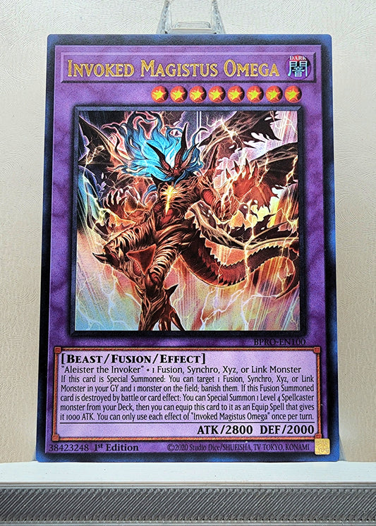 Yugioh! 1x Invoked Magistus Omega (BPRO - Ultra Rare) 1st Edition