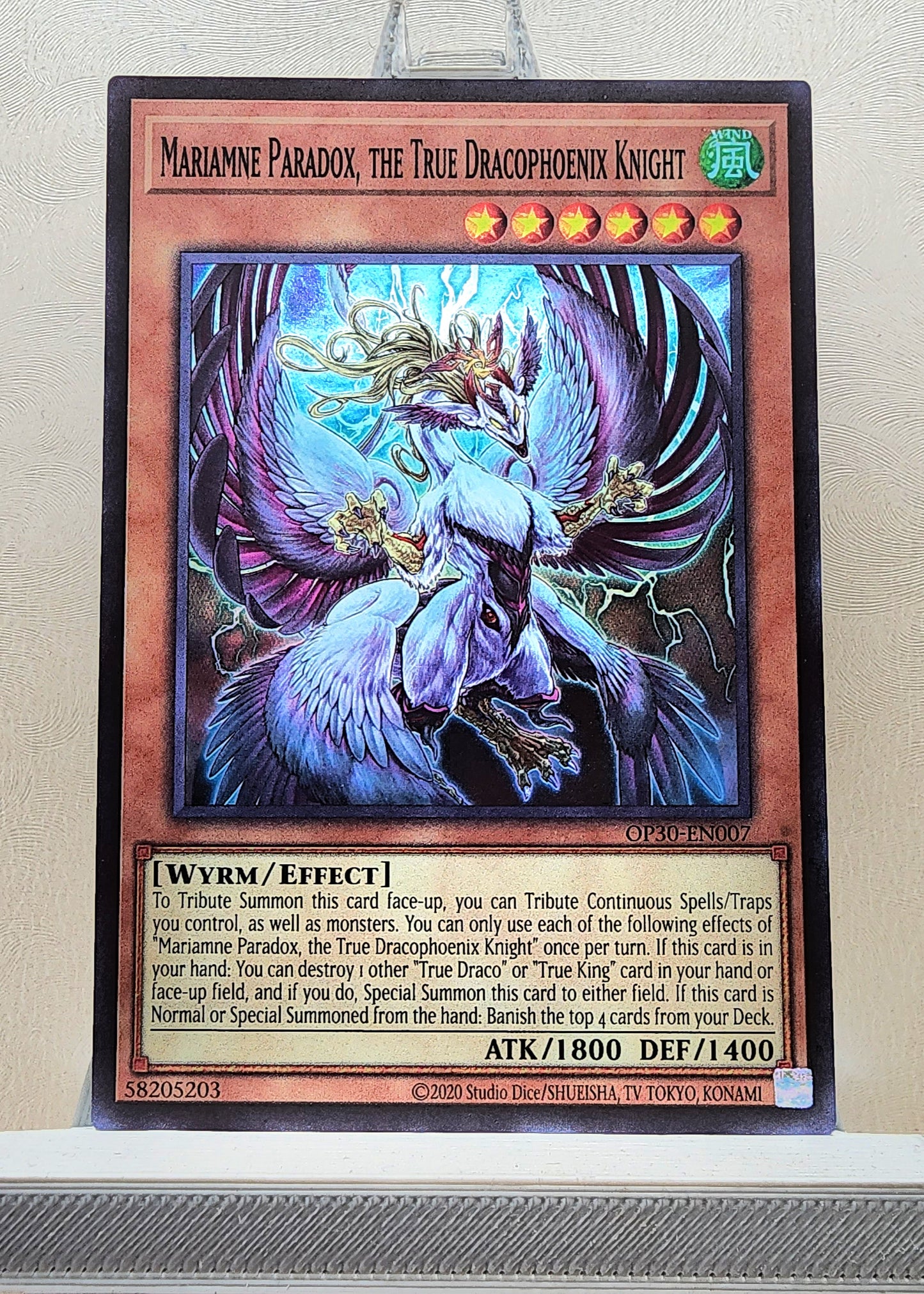 Yugioh! 1x Mariamne Paradox, the True Dracophoenix Knight (OP30 - Super Rare) Unli Edition