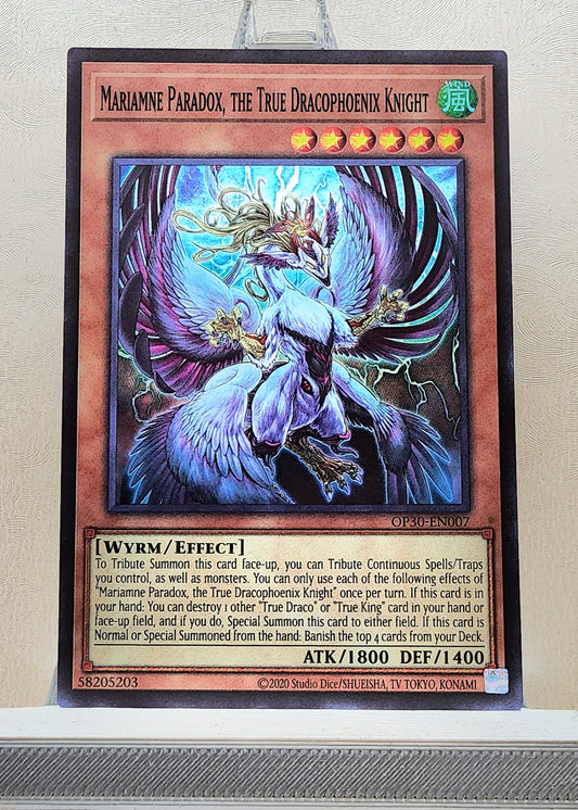 Yugioh! 1x Mariamne Paradox, the True Dracophoenix Knight (OP30 - Super Rare) Unli Edition