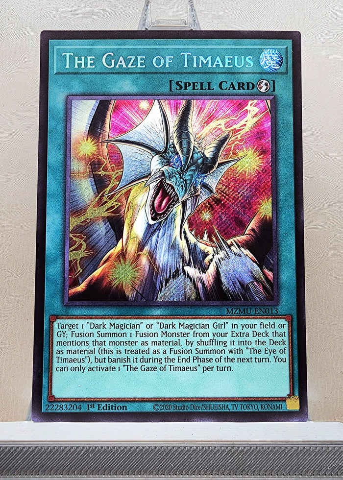 Yugioh! 1x The Gaze of Timaeus (MZMU - Secret Rare) 1st Edition