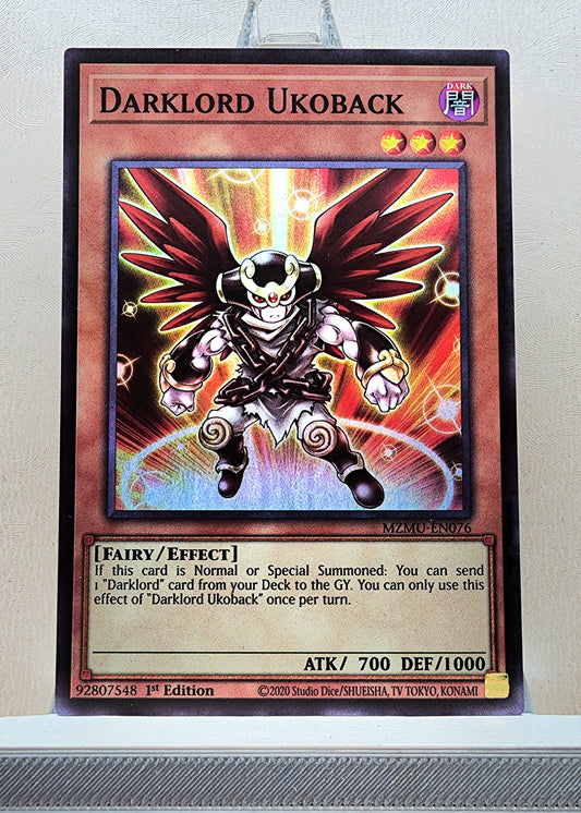 Yugioh! 1x Darklord Ukoback (MZMU - Super Rare) 1st Edition