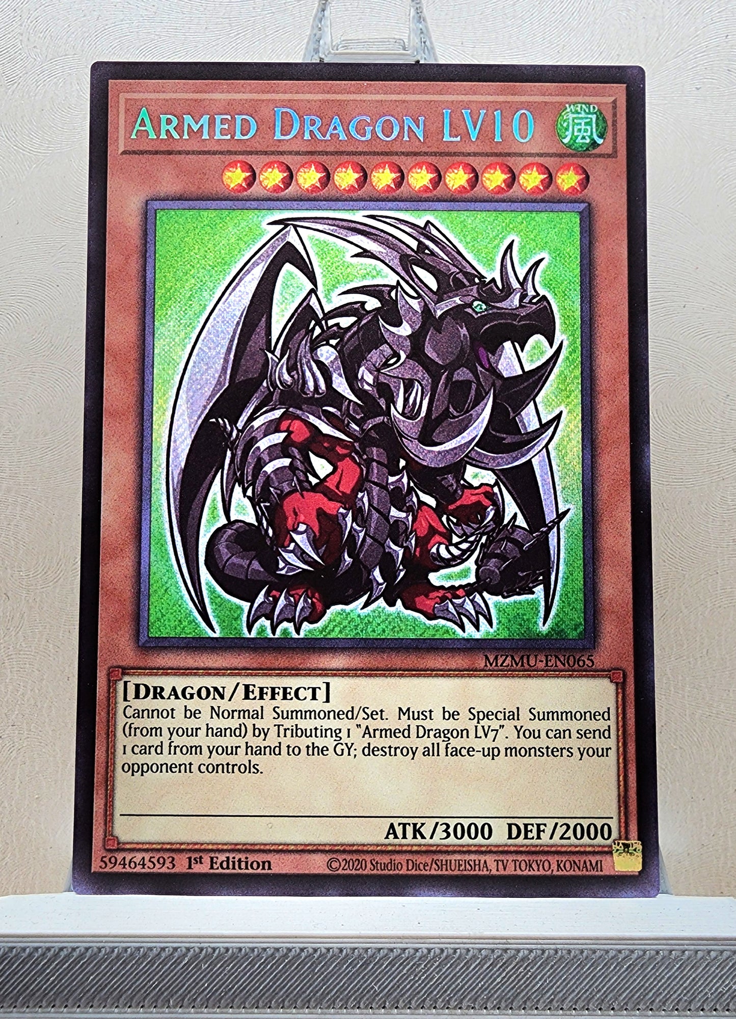 Yugioh! 1x Armed Dragon LV10 Chibi Artwork (MZMU - Secret Rare) 1st Edition