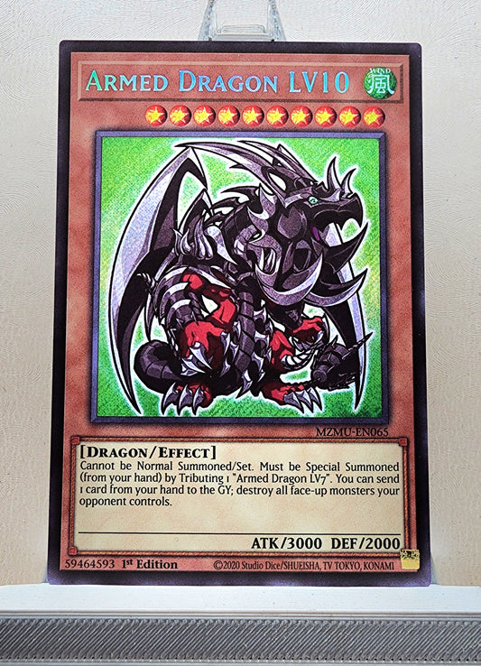 Yugioh! 1x Armed Dragon LV10 Chibi Artwork (MZMU - Secret Rare) 1st Edition