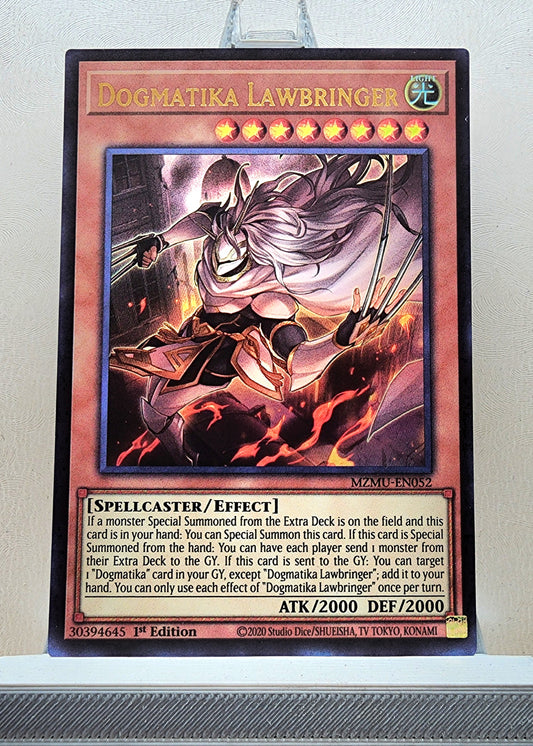 Yugioh! 1x Dogmatika Lawbringer (MZMU - Ultra Rare) 1st Edition
