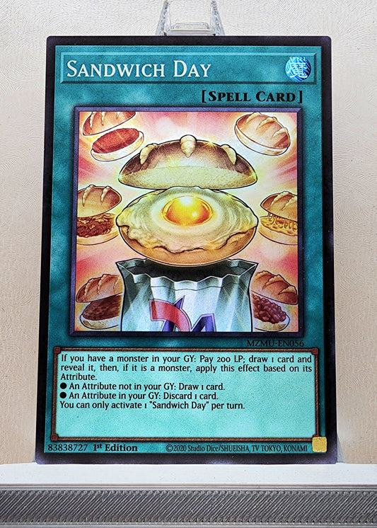 Yugioh! 1x Sandwich Day (MZMU - Super Rare) 1st Edition