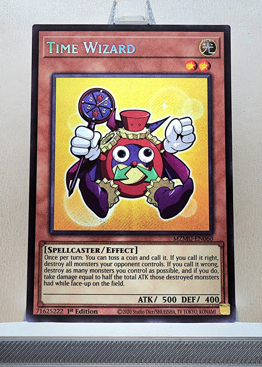 Yugioh! 1x Time Wizard Chibi Artwork (MZMU - Secret Rare) 1st Edition