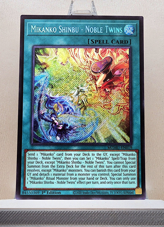 Yugioh! 1x Mikanko Shinbu - Noble Twins (MZMU - Secret Rare) 1st Edition