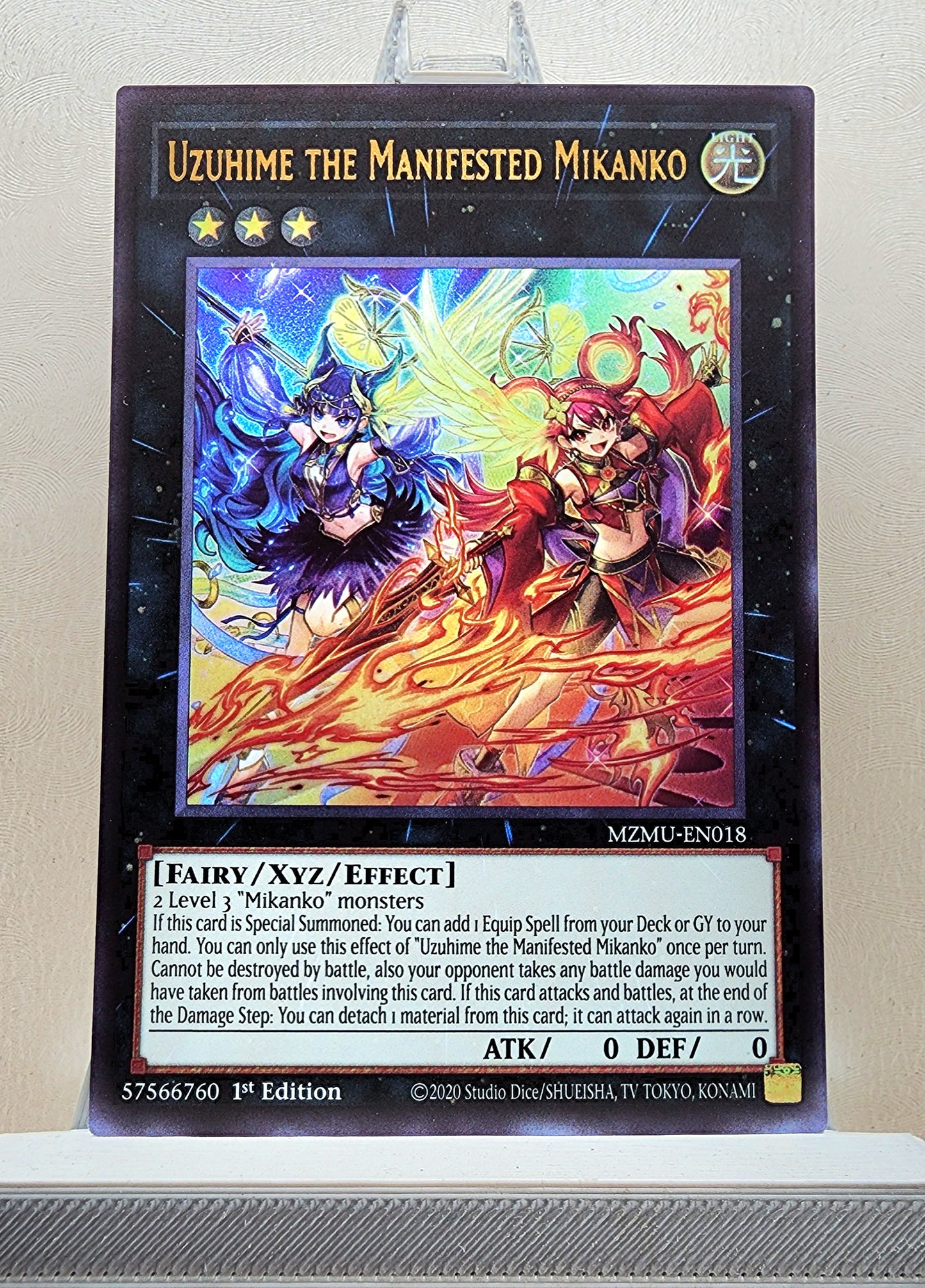Yugioh! 1x Uzuhime the Manifested Mikanko (MZMU - Ultra Rare) 1st Edition