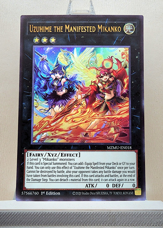 Yugioh! 1x Uzuhime the Manifested Mikanko (MZMU - Ultra Rare) 1st Edition