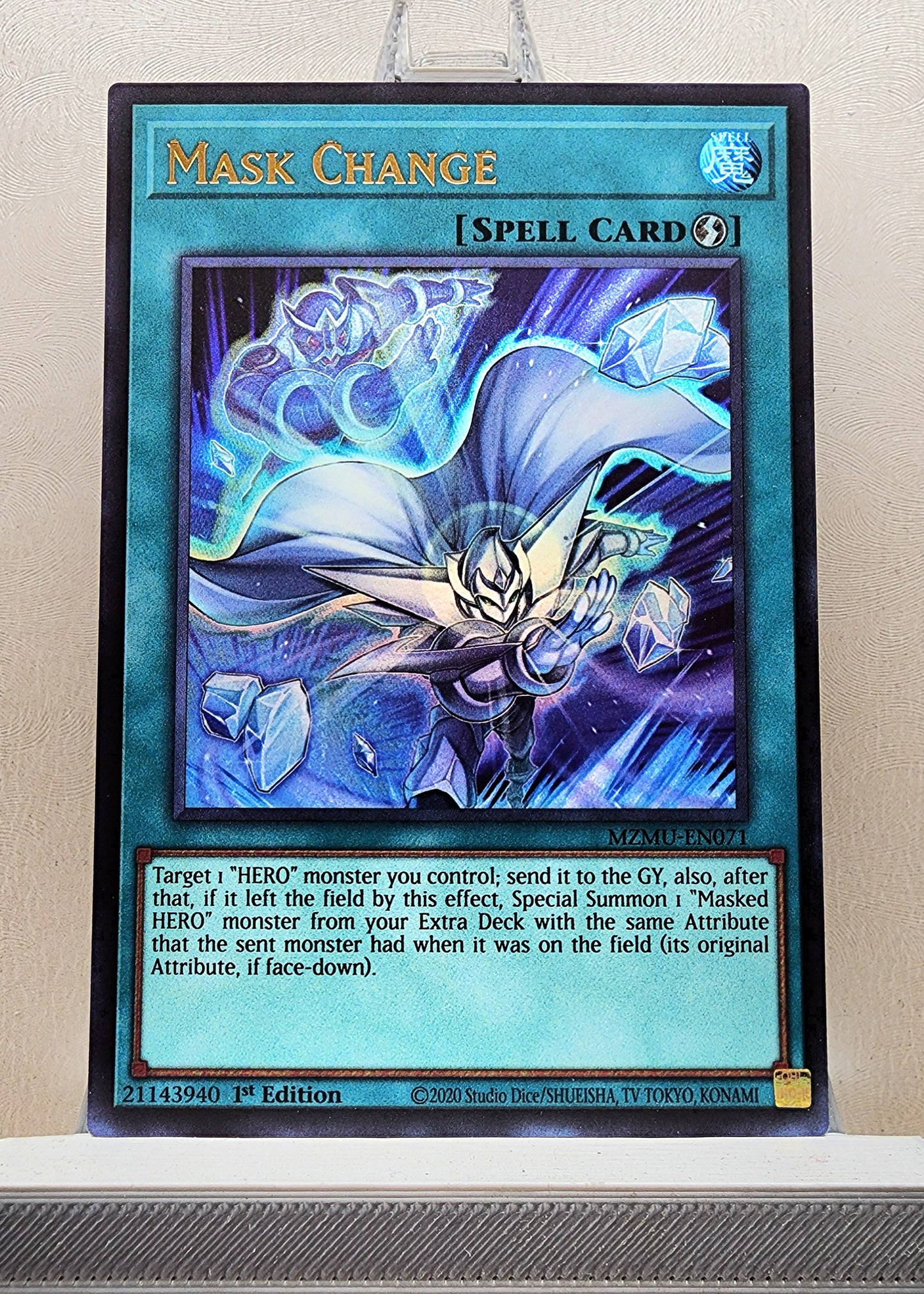 Yugioh! 1x Mask Change New Art (MZMU - Ultra Rare) 1st Edition
