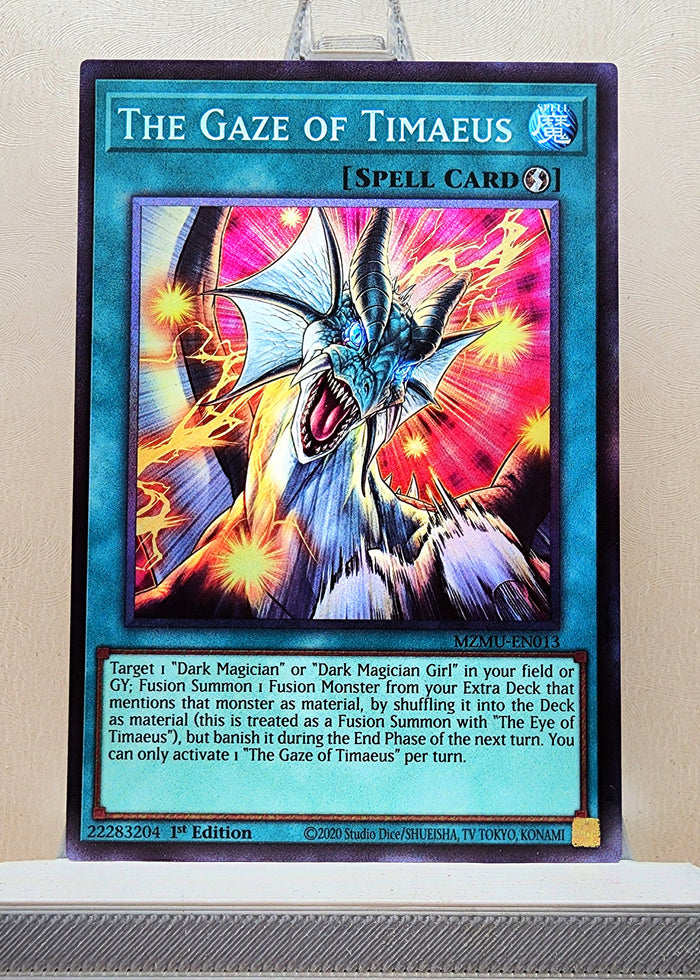 Yugioh! 1x The Gaze of Timaeus (MZMU - Collectors Rare) 1st Edition