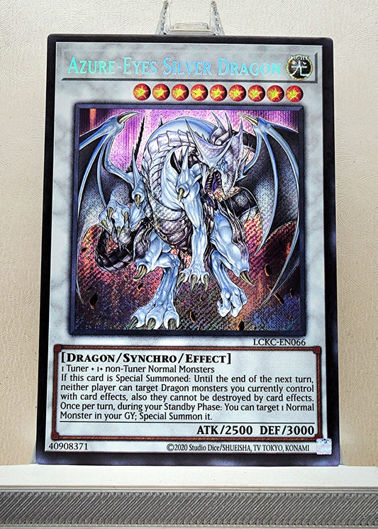 Yugioh! 1x Azure-Eyes Silver Dragon (LCKC - Secret Rare) Unli Edition