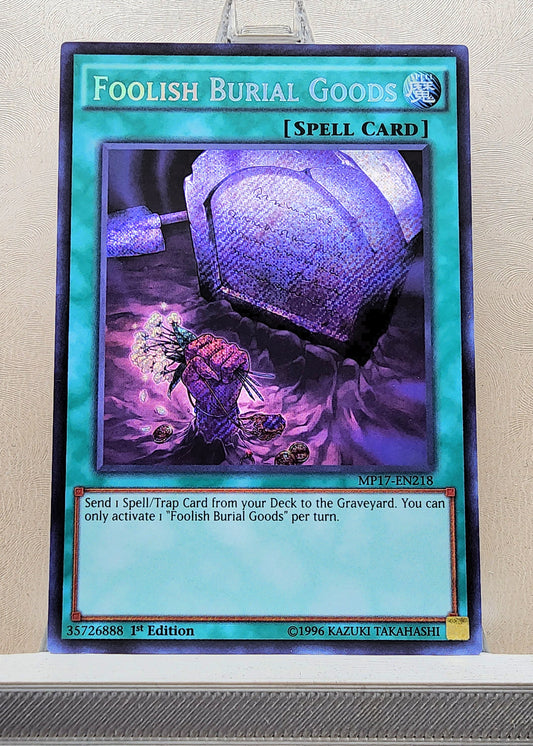 Yugioh! 1x Foolish Burial Goods (MP17 - Secret Rare) 1st Edition