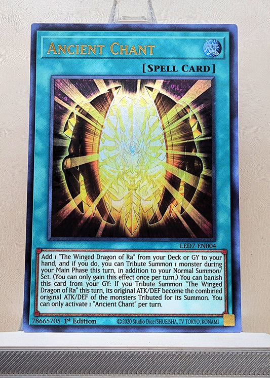 Yugioh! 1x Ancient Chant (LED7 - Ultra Rare) 1st Edition