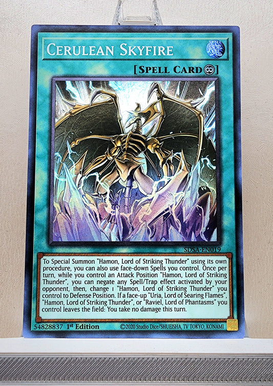 Yugioh! 1x Cerulean Skyfire (SDSA - Super Rare) 1st Edition