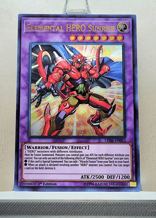Yugioh! 1x Elemental HERO Sunrise (LED6 - Ultra Rare) 1st Edition