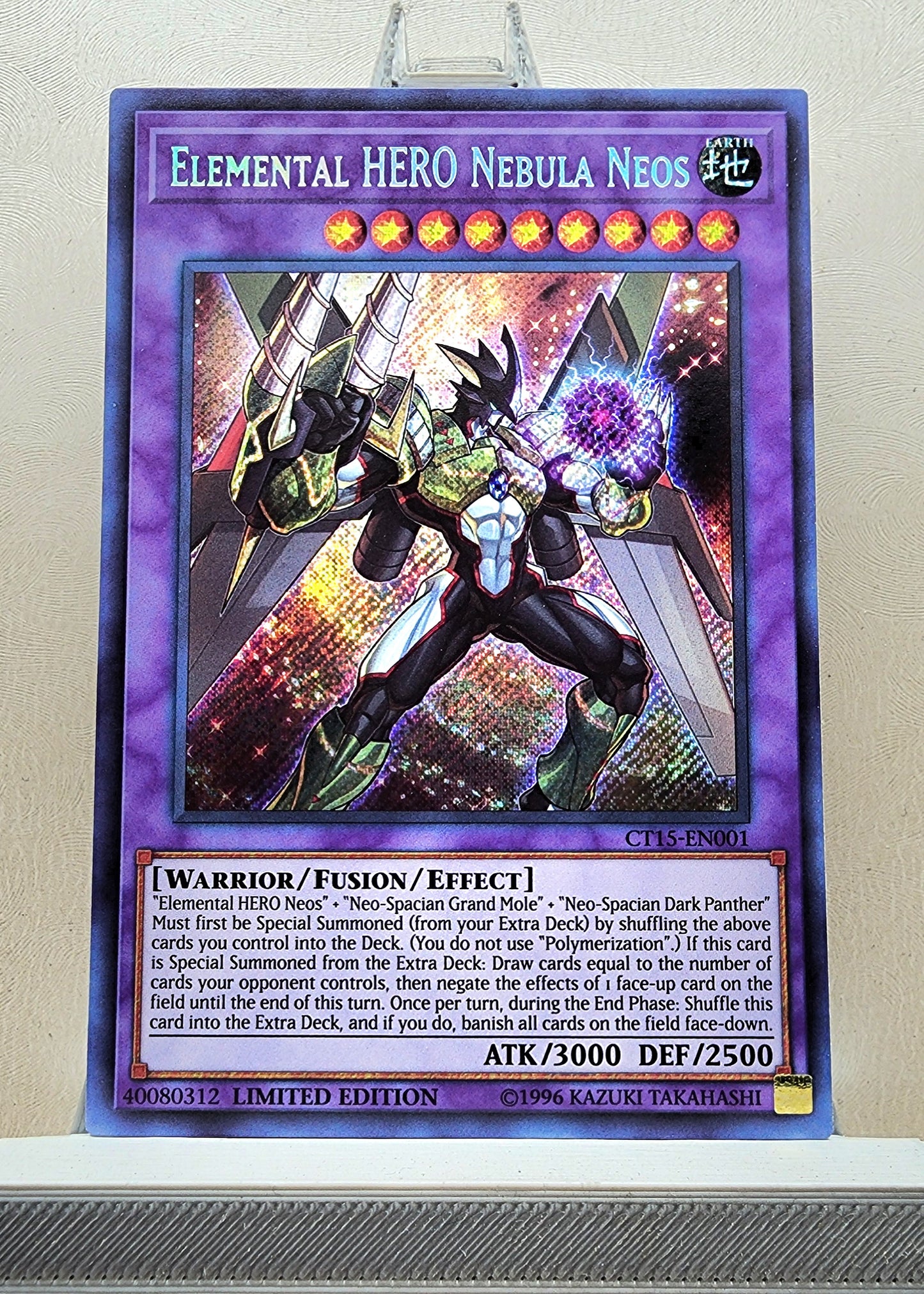 Yugioh! 1x Elemental HERO Nebula Neos (CT15 - Secret Rare) 1st Edition