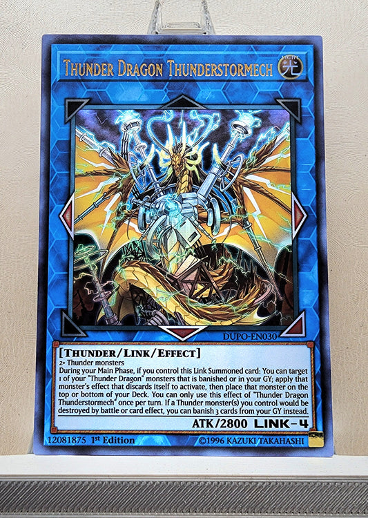 Yugioh! 1x Thunder Dragon Thunderstormech (DUPO - Ultra Rare) 1st Edition