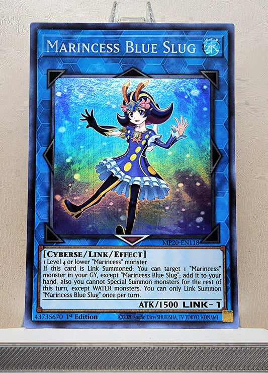 Yugioh! 1x Marincess Blue Slug (MP20 - Super Rare) 1st Edition