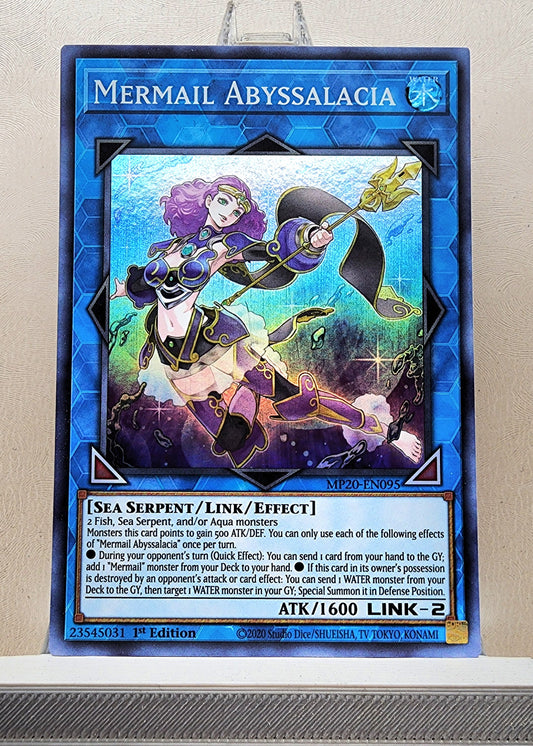 Yugioh! 1x Mermail Abyssalacia (MP20 - Super Rare) 1st Edition