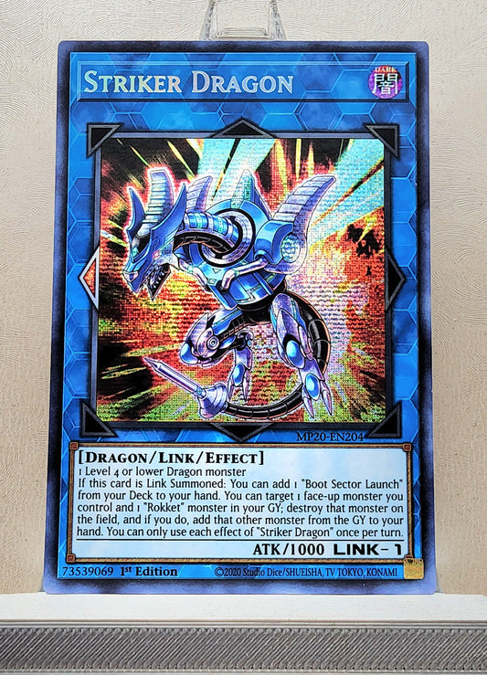 Yugioh! 1x Striker Dragon (MP20 - Prismatic Secret Rare) 1st Edition