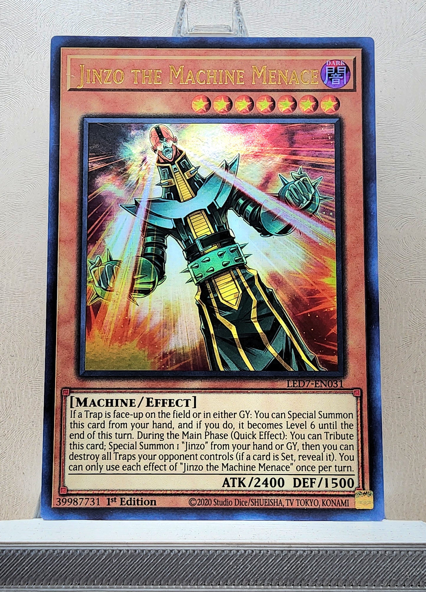 Yugioh! 1x Jinzo the Machine Menace (LED7 - Ultra Rare) 1st Edition