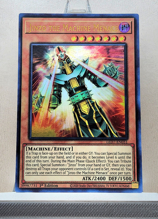 Yugioh! 1x Jinzo the Machine Menace (LED7 - Ultra Rare) 1st Edition