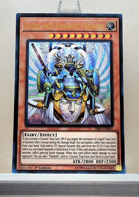 Yugioh! 1x Sacred Arch-Airknight Parshath (SR05 - Ultra Rare) 1st Edition