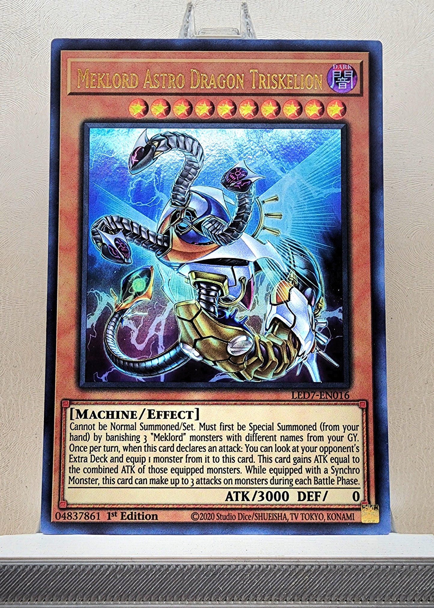 Yugioh! 1x Meklord Astro Dragon Triskelion (LED7 - Ultra Rare) 1st Edition