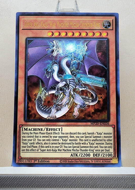 Yugioh! 1x Super Anti-Kaiju War Machine Mecha-Thunder-King (MP20 - Ultra Rare) 1st Edition