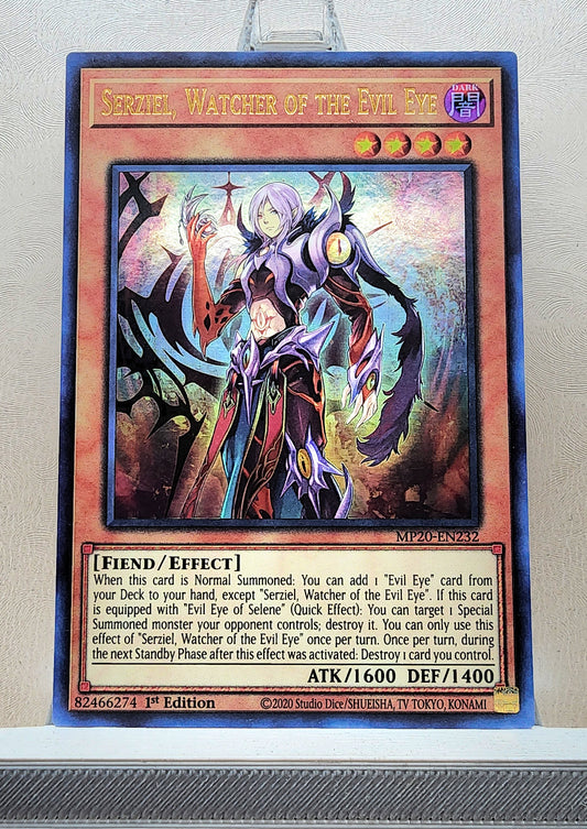 Yugioh! 1x Serziel, Watcher of the Evil Eye (MP20 - Ultra Rare) 1st Edition