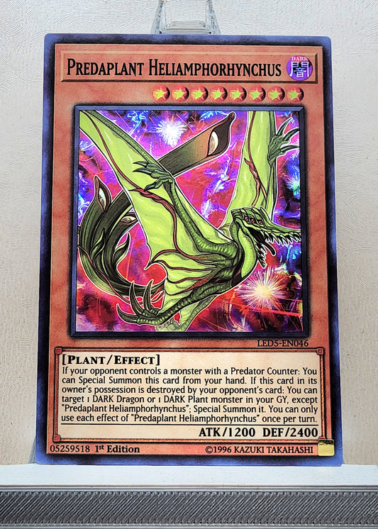 Yugioh! 1x Predaplant Heliamphorhynchus (LED5 - Super Rare) 1st Edition