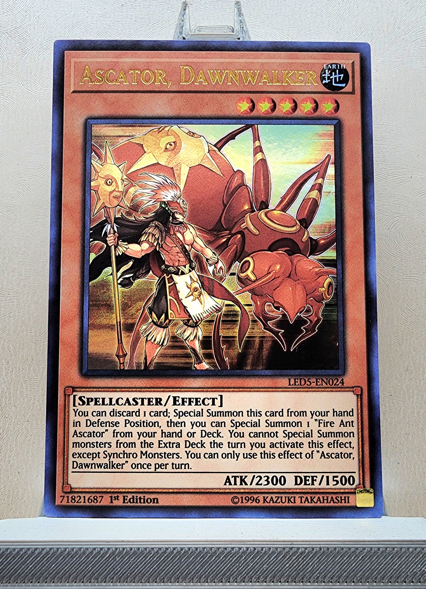 Yugioh! 1x Ascator, Dawnwalker (LED5 - Ultra Rare) 1st Edition