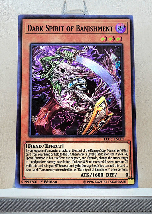 Yugioh! 1x Dark Spirit of Banishment (LED5 - Super Rare) 1st Edition