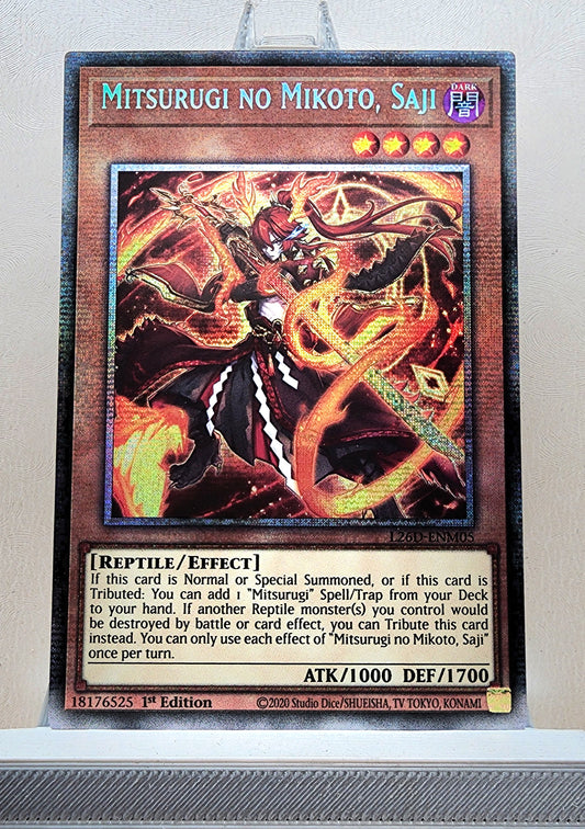 Yugioh! 1x Mitsurugi no Mikoto, Saji (L26D - Starlight Rare) 1st Edition