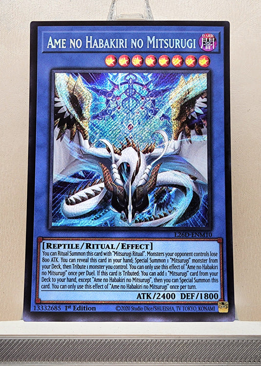 Yugioh! 1x Ame no Habakiri no Mitsurugi (L26D - Secret Rare) 1st Edition