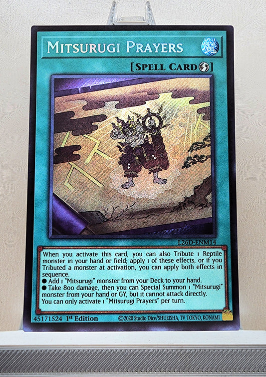 Yugioh! 1x Mitsurugi Prayers (L26D - Secret Rare) 1st Edition