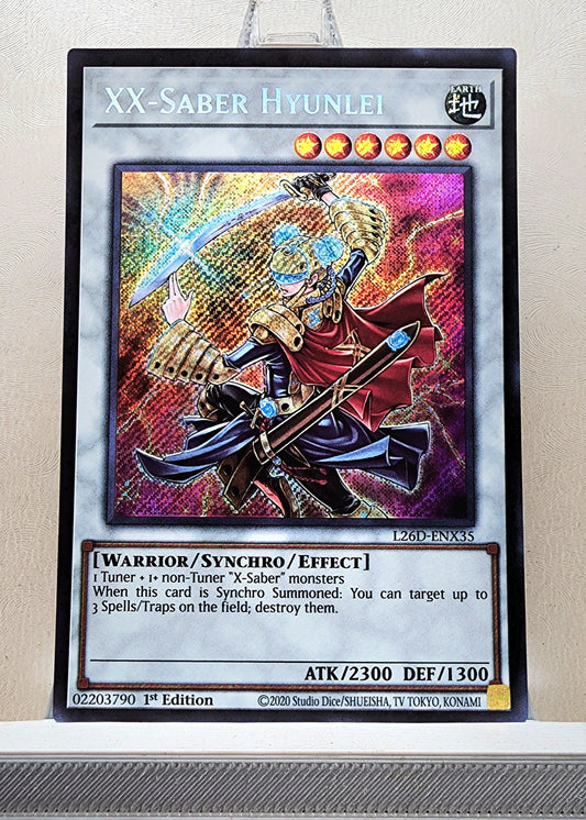 Yugioh! 1x XX-Saber Hyunlei (L26D - Secret Rare) 1st Edition