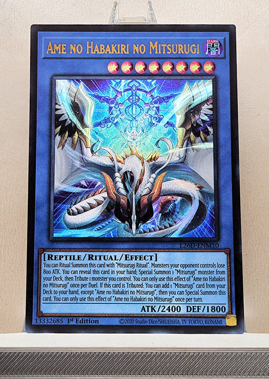 Yugioh! 1x Ame no Habakiri no Mitsurugi (L26D - Ultra Rare) 1st Edition