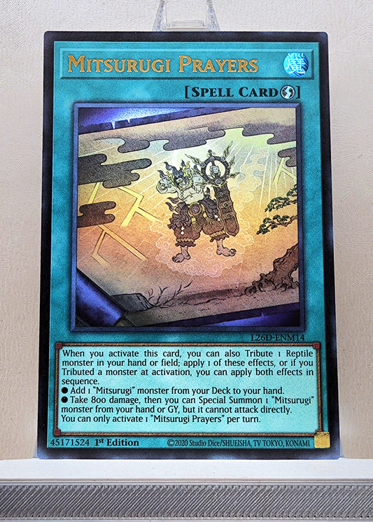 Yugioh! 1x Mitsurugi Prayers (L26D - Ultra Rare) 1st Edition