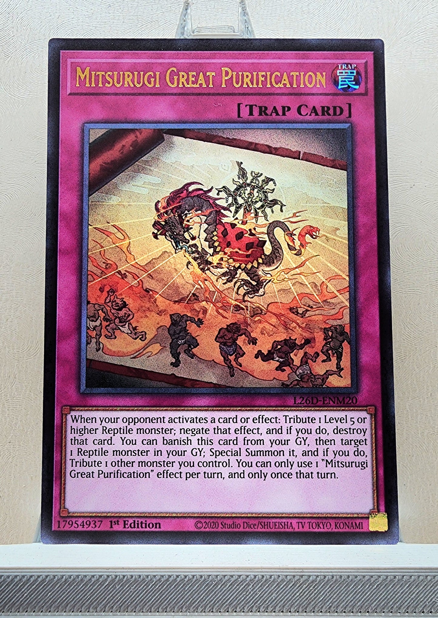 Yugioh! 1x Mitsurugi Great Purification (L26D - Ultra Rare) 1st Edition