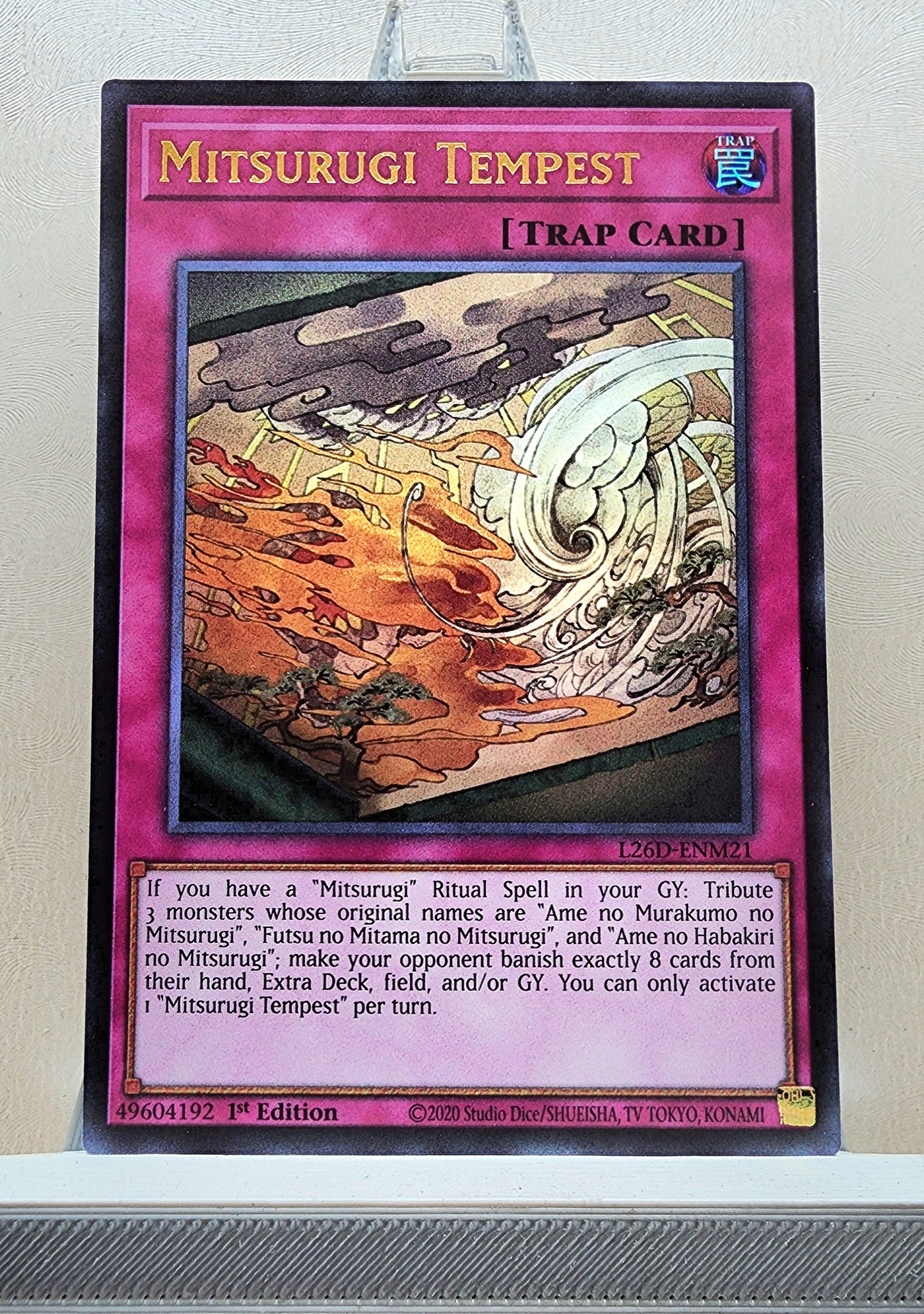 Yugioh! 1x Mitsurugi Tempest (L26D - Ultra Rare) 1st Edition
