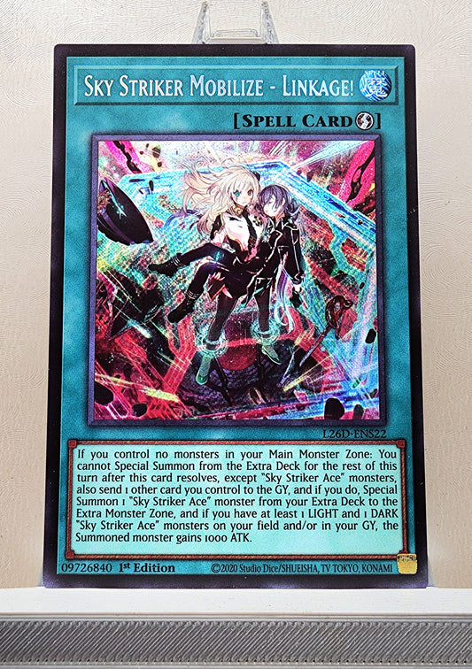 Yugioh! 1x Sky Striker Mobilize - Linkage (L26D - Secret Rare) 1st Edition