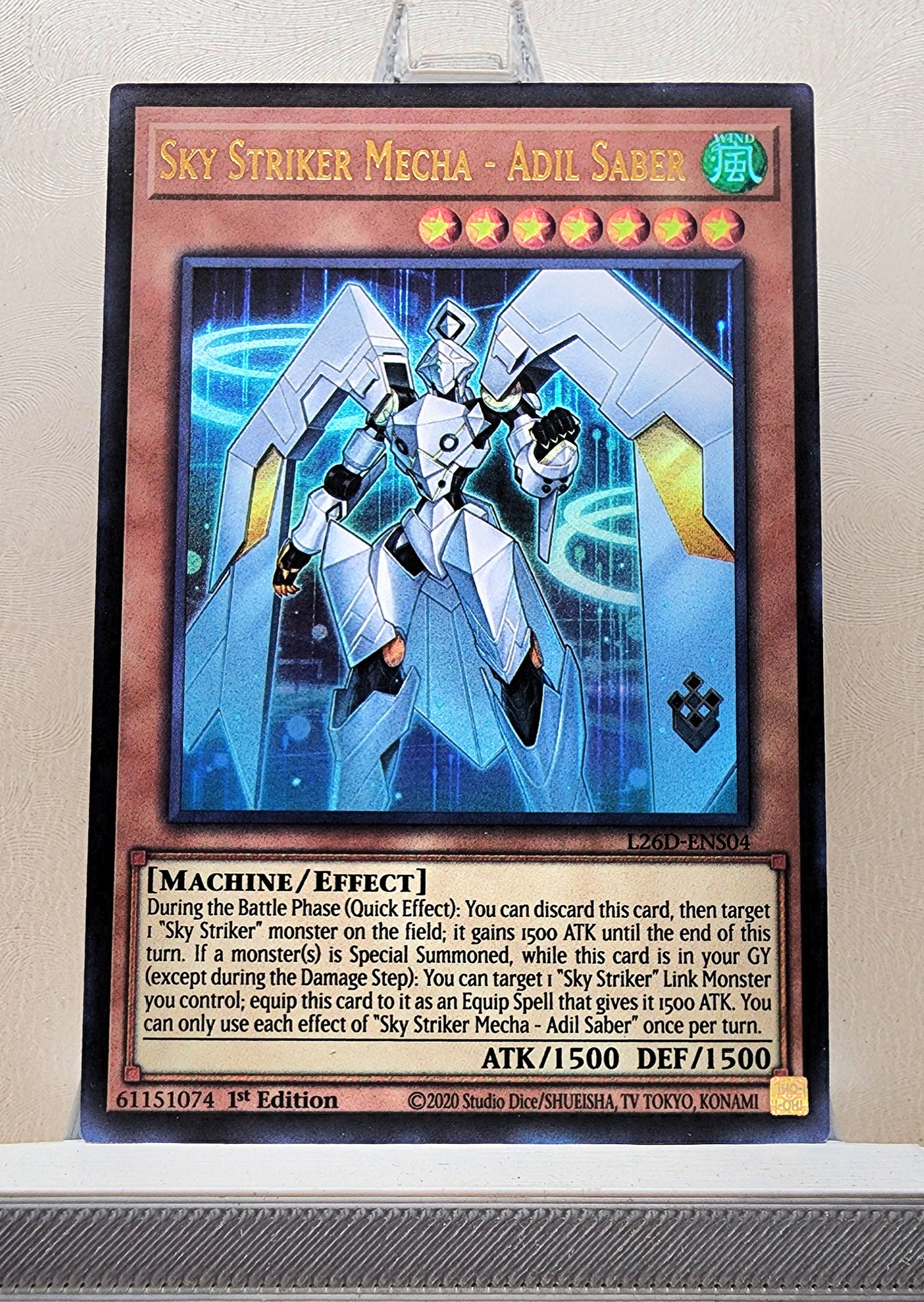 Yugioh! 1x Sky Striker Mecha - Adil Saber (L26D - Ultra Rare) 1st Edition