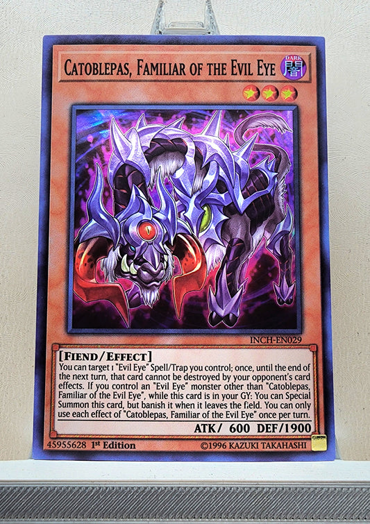 Yugioh! 1x Catoblepas, Familiar of the Evil Eye (INCH - Super Rare) 1st Edition