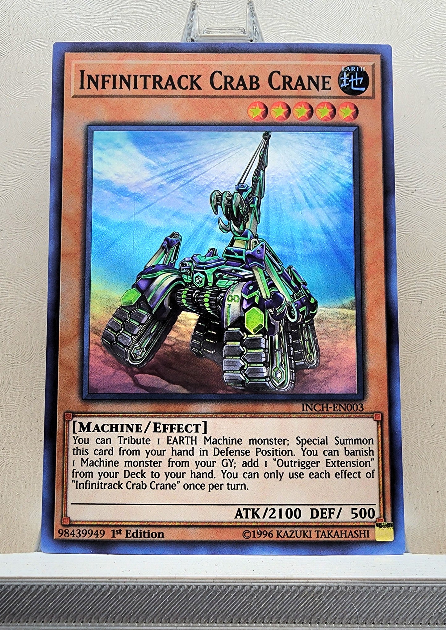 Yugioh! 1x Infinitrack Crab Crane (INCH - Super Rare) 1st Edition