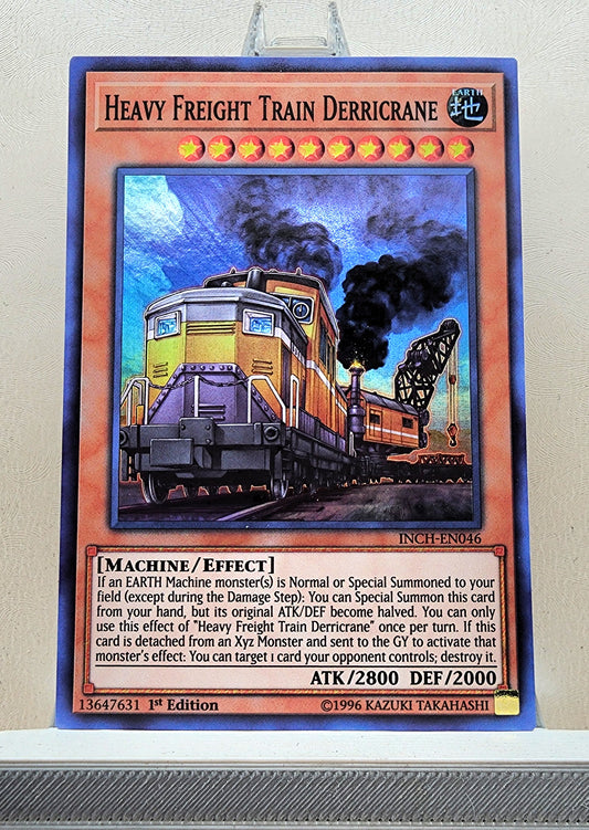 Yugioh! 1x Heavy Freight Train Derricrane (INCH - Super Rare) 1st Edition